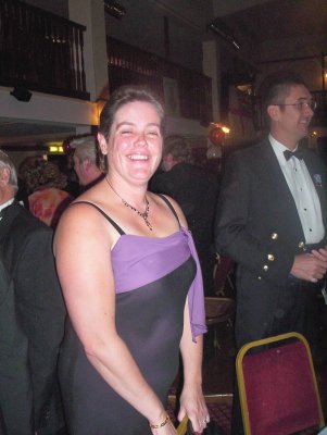 Sharon Blake with Peter Hill in back ground